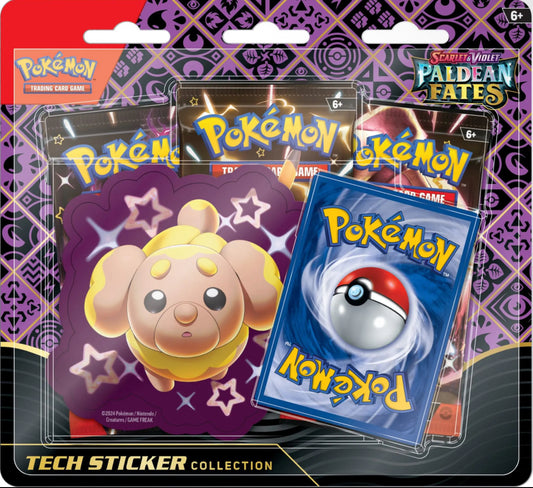 Paldean Fates 3 Pack Blister (Tech Sticker)